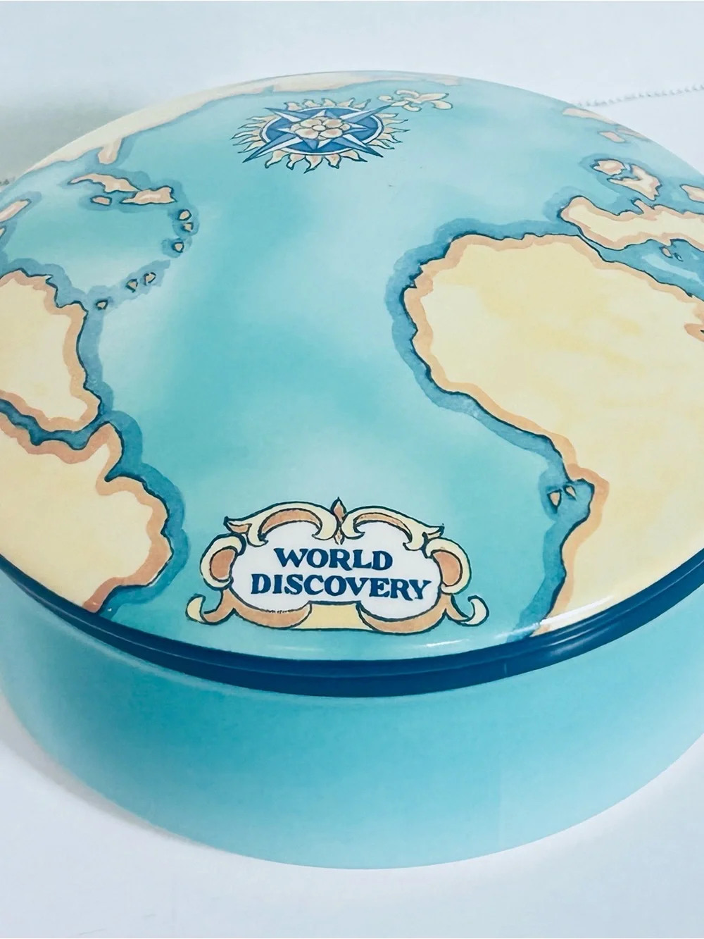 Tiffany & Co. Blue World Discovery Trinket Box with Bag and Tissue 2000